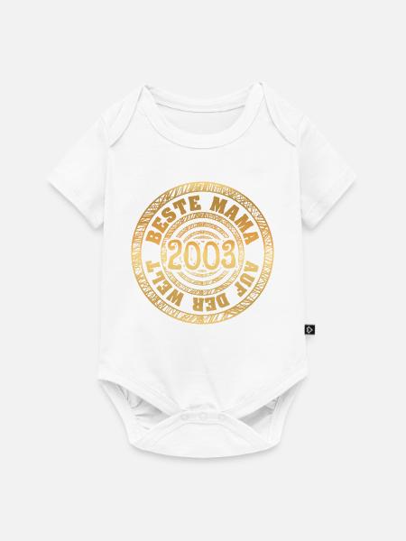Mama 2003 - Baby Premium Kurzarmbody - Weiß