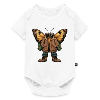 Schmetterling Cool Winter - Baby Premium Kurzarmbody - Weiß - Vorne
