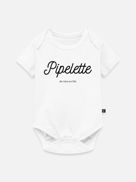 Pipelette_ von der Mutter zur fille_noir - Baby Premium Kurzarmbody - Weiß