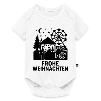 Frohe Weihnachten Silhouette - Baby Premium Kurzarmbody - Weiß - Vorne