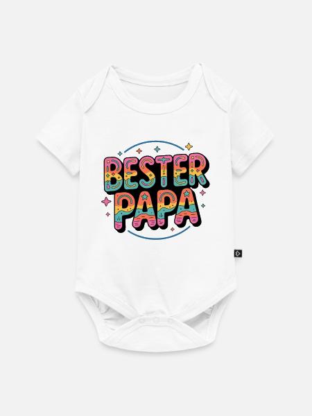Bester papa - Baby Premium Kurzarmbody - Weiß