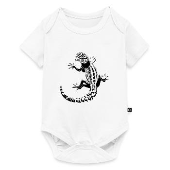 Leopardgecko - Baby Premium Kurzarmbody - Weiß - Vorne