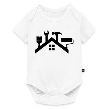 Home & Craft Logo – Hammer Brush Paint Roller - Baby Premium short-sleeve bodysuit - white - Front
