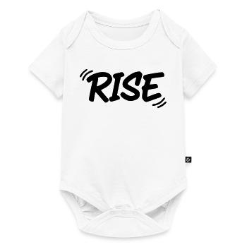 RISE | Motivational graffiti lettering - Baby Premium short-sleeve bodysuit - white - Front