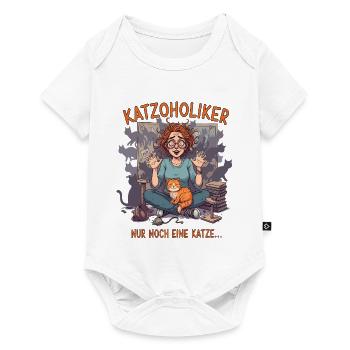 Katzoholiker Nur noch eine Katze - Lustiger Spruch - Body à manches courtes Premium Bébé - blanc - Devant