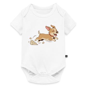 Cour pour chiots - Body à manches courtes Premium Bébé - blanc - Devant