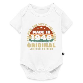 80 Years 1946 Vintage Retro Anniversary - Baby Premium short-sleeve bodysuit - white - Front