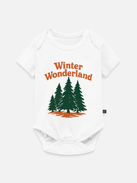 Winter Wonderland Retro - Baby Premium Kurzarmbody - Weiß