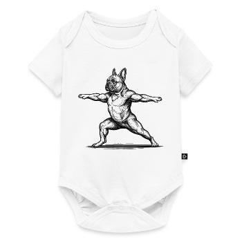 Drôle de cadeau bouledogue français - Body à manches courtes Premium Bébé - blanc - Devant