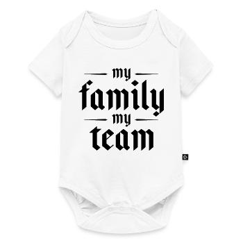 Mon équipe familiale dit - Body à manches courtes Premium Bébé - blanc - Devant