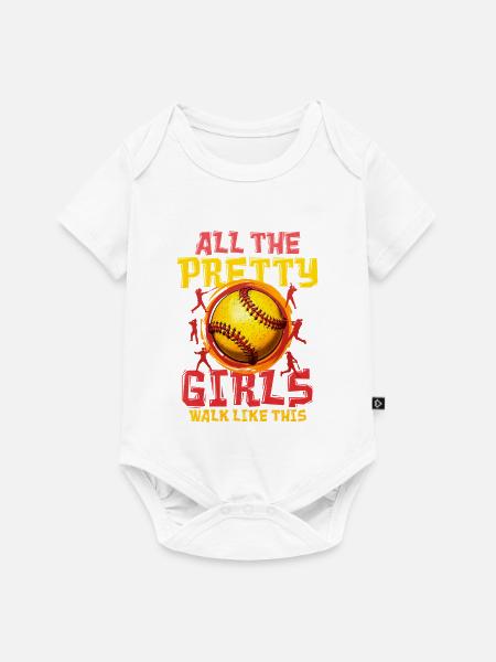 Softball - Baby Premium Kurzarmbody - Weiß