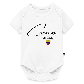 Caracas, Venezuela, design élégant de Caracas - Body à manches courtes Premium Bébé - blanc - Devant