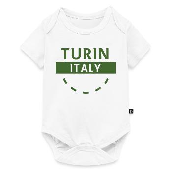 Turin, Italie, Emblème - Body à manches courtes Premium Bébé - blanc - Devant