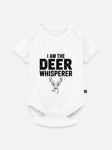 Ich bin der Hirschflüsterer - Baby Premium Kurzarmbody - Weiß