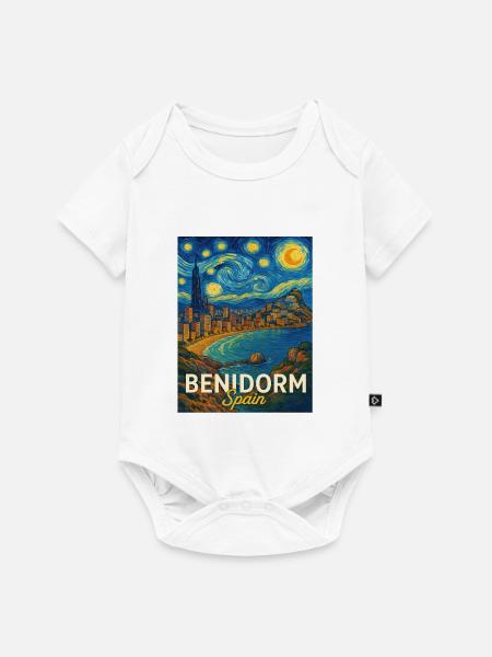 Benidorm Spanien - Baby Premium Kurzarmbody - Weiß