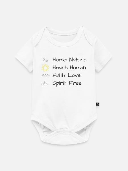 Verbunden mit allem - Baby Premium Kurzarmbody - Weiß