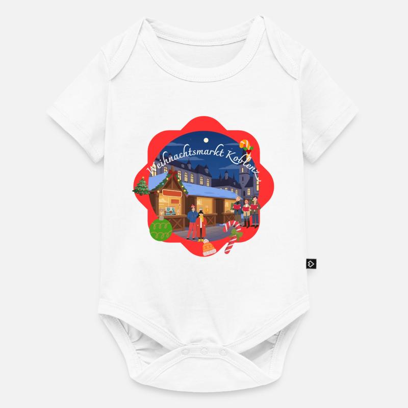 Marché de Noël de Coblence - Body à manches courtes Premium Bébé - blanc