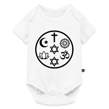 Symbole interreligieux de paix | Religions - Body à manches courtes Premium Bébé - blanc - Devant