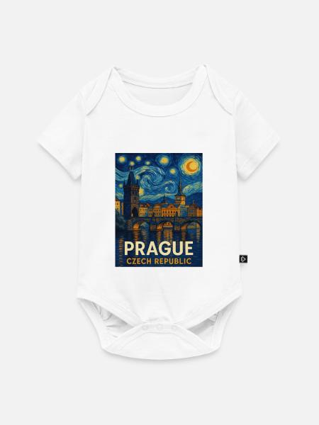 Prag Tschechien - Baby Premium Kurzarmbody - Weiß