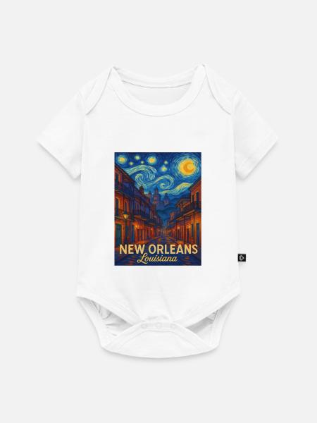 New Orleans Louisiana - Baby Premium Kurzarmbody - Weiß