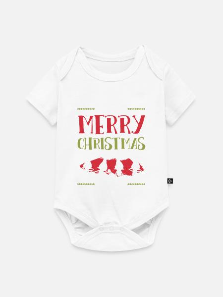 Frohe Weihnachten - Baby Premium Kurzarmbody - Weiß