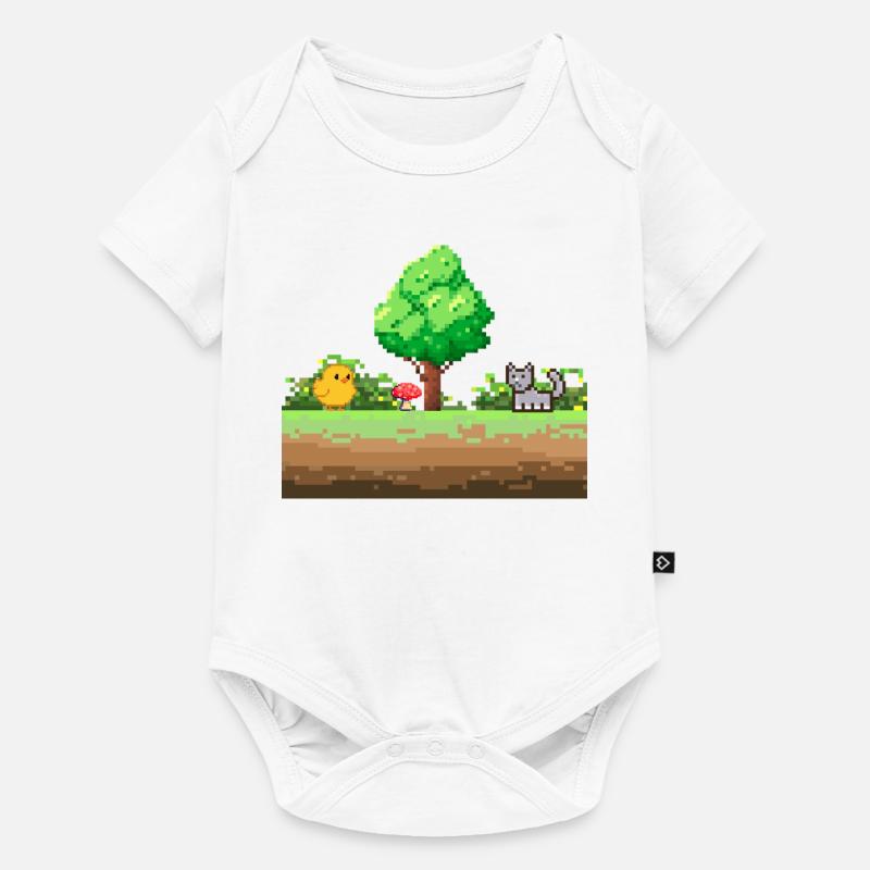 Aventure Pixel Garden - Body à manches courtes Premium Bébé - blanc