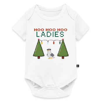 HooHooHoo Women's Pixel Christmas - Baby Premium short-sleeve bodysuit - white - Front