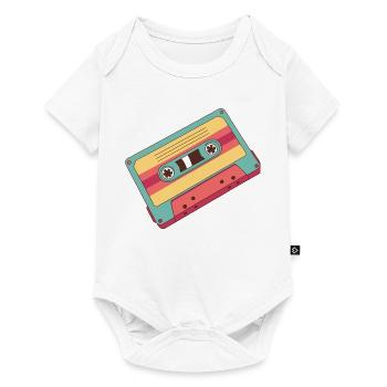 Cassette rétro colorée des années 80 - Body à manches courtes Premium Bébé - blanc - Devant