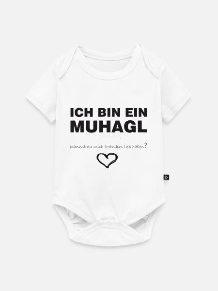 Muhagl - Baby Premium Kurzarmbody - Weiß