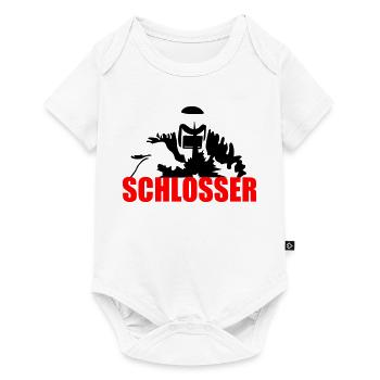Schlosser - Baby Premium Kurzarmbody - Weiß - Vorne