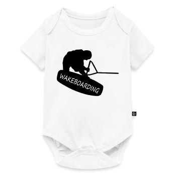 Wakeboarding - Baby Premium Kurzarmbody - Weiß - Vorne