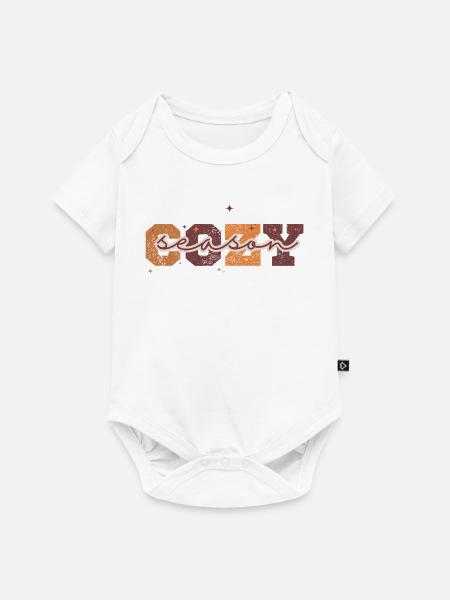 Retro Saison Orange Crackle - Baby Premium Kurzarmbody - Weiß