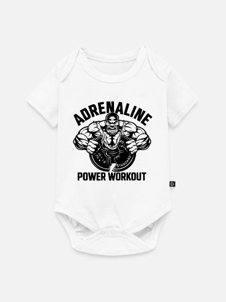 Adrenalin Power Workout - Baby Premium Kurzarmbody - Weiß