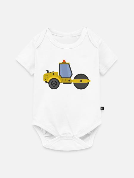 Straßenwalze - Baby Premium Kurzarmbody - Weiß