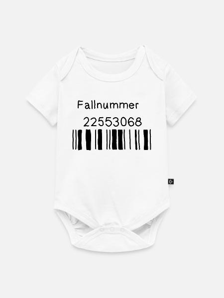 Fallnummer - Baby Premium Kurzarmbody - Weiß