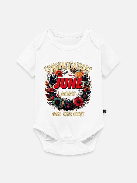 CONGRATULATIONS JUNE - Baby Premium Kurzarmbody - Weiß