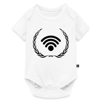 Wi-Fi Internet Wreath - Baby Premium short-sleeve bodysuit - white - Front