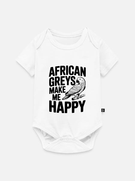 Afrikanische Grautöne machen mich glücklich - Baby Premium Kurzarmbody - Weiß