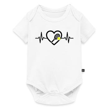 Tennis Heart Racket Ball Sports Passion - Baby Premium short-sleeve bodysuit - white - Front