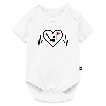 Golf Heart Sport Passion Ball Racket - Baby Premium short-sleeve bodysuit - white - Front