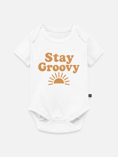 Stay Groovy Sunset - Baby Premium Kurzarmbody - Weiß