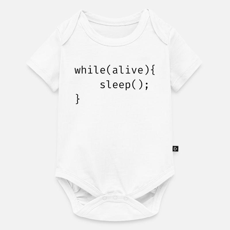 while(alive){ sleep(); Meme - Baby Premium Kurzarmbody - Weiß