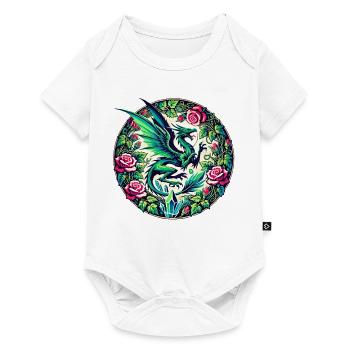 Verdant Phoenix in Rose Circle - Baby Premium short-sleeve bodysuit - white - Front