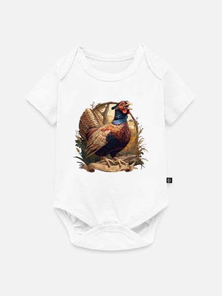 Fasane Fasan - Baby Premium Kurzarmbody - Weiß
