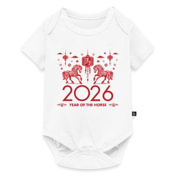 Chinese New year of the Horse 2026 - Baby Premium short-sleeve bodysuit - white - Front