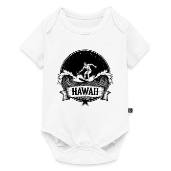 Hawaii Surfer Surfer sur Pacific Wave - Body à manches courtes Premium Bébé - blanc - Devant