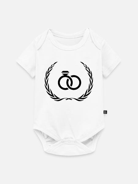Eheringe Ring Hochzeit - Baby Premium Kurzarmbody - Weiß