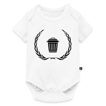 Garbage Can Symbol Wreath - Baby Premium short-sleeve bodysuit - white - Front