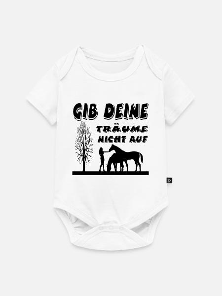 Pferde - Baby Premium Kurzarmbody - Weiß