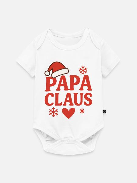 Papa Claus Weihnachtsglanz - Baby Premium Kurzarmbody - Weiß